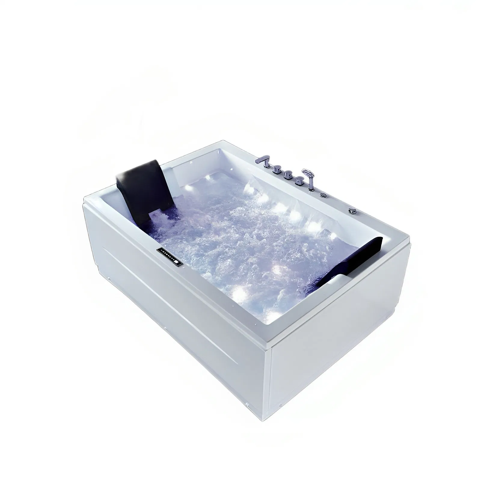 Прямоугольная акриловая ванна для двоих с гидромассажем