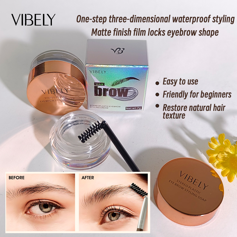 Natural Eyebrow Enhancer Gel Waterproof Vegan Transparent Styling Eyebrow Wax