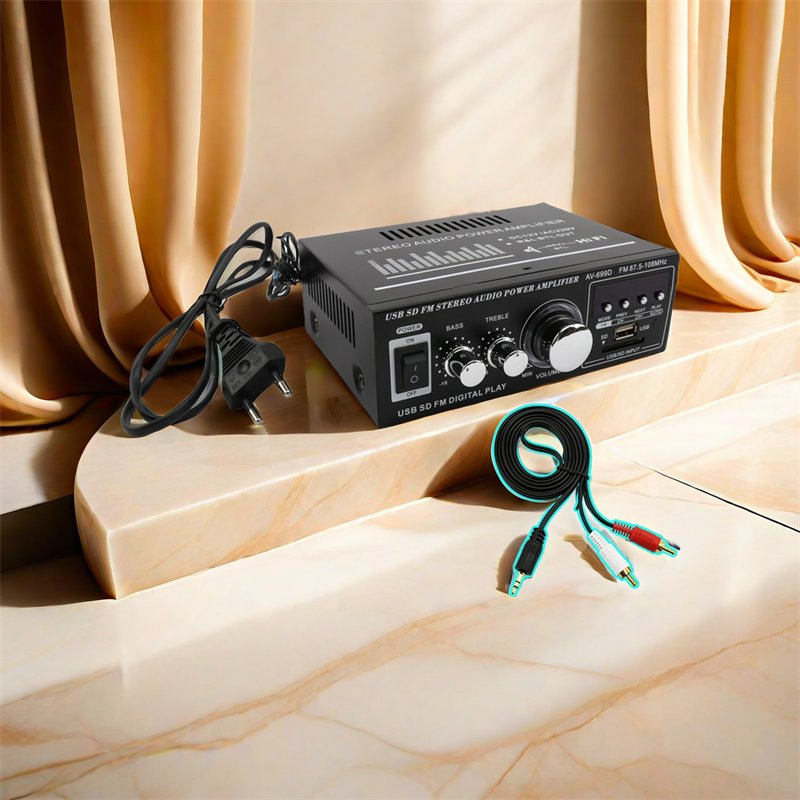 Мини усилитель звука с USB, SD и FM-радио