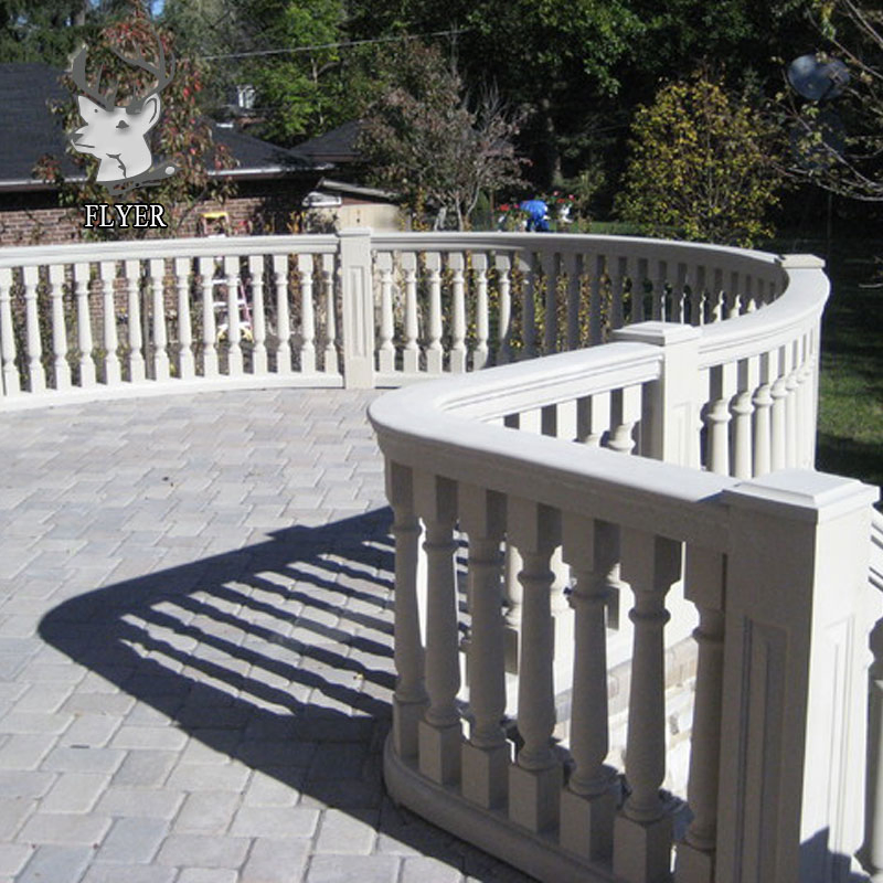 Building Material Natural White Marble Stair Balustrade Handrails Balcony Balustrade for Sale