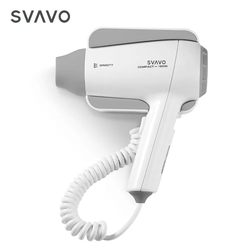 Hotel Wall Mounted ABS Plastic 1800W Negative Ionic Quick-Drying Electric Hair Dryer