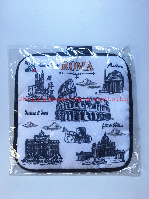 OEM Custom Logo Printed Promotional Cotton Polyester Table Mat Cooking Pot Holder