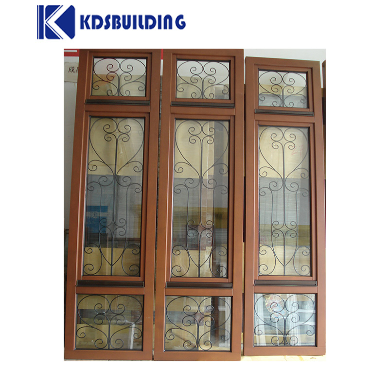Kdsbuilding Solid Grill Design Red Oak Wooden Window