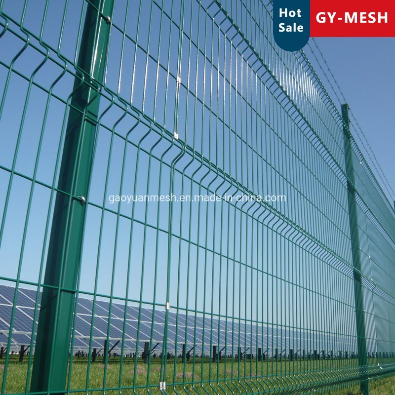 3D Powder Coated PVC Welded Curved Fence