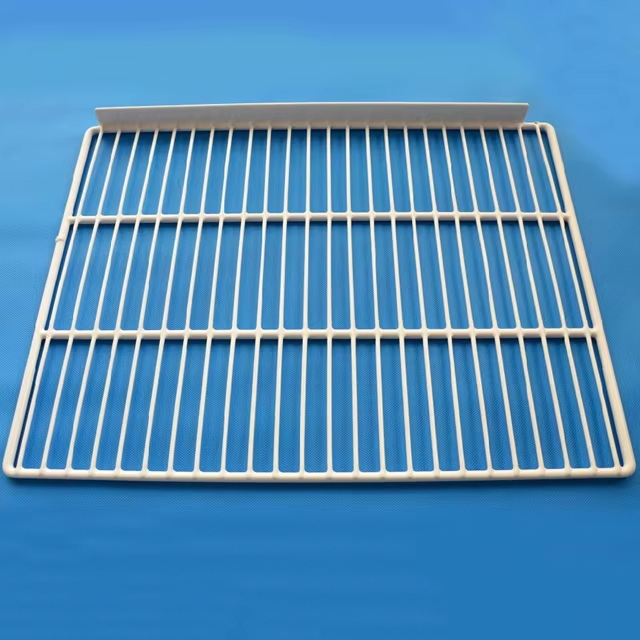 Custom Size PE Coated Hanging Refrigerator Shelves Iron Wire Display Freezer Shelf Rack