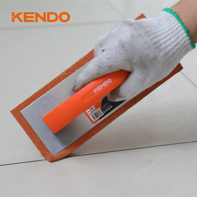 Kendo Rubber Float Trowel Used to Smoothly Apply Grout to Floor and Wall Tile