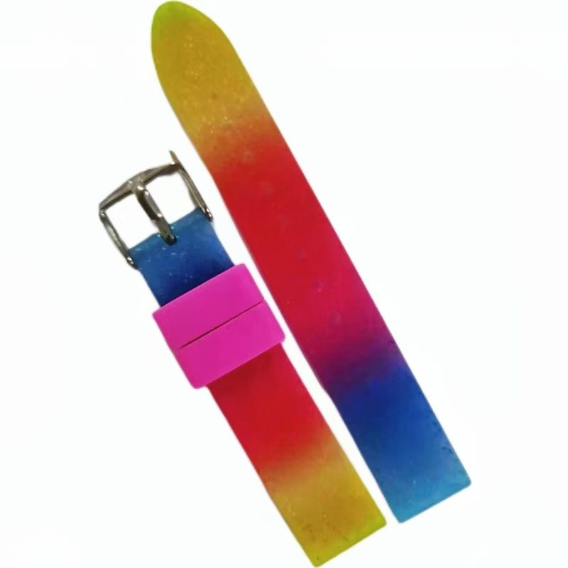 Outdoor Sports Silicone Watch Strap, Suitable for 16mm Watches, Unisex, Intelligent, Youthful Sports Watch Strap