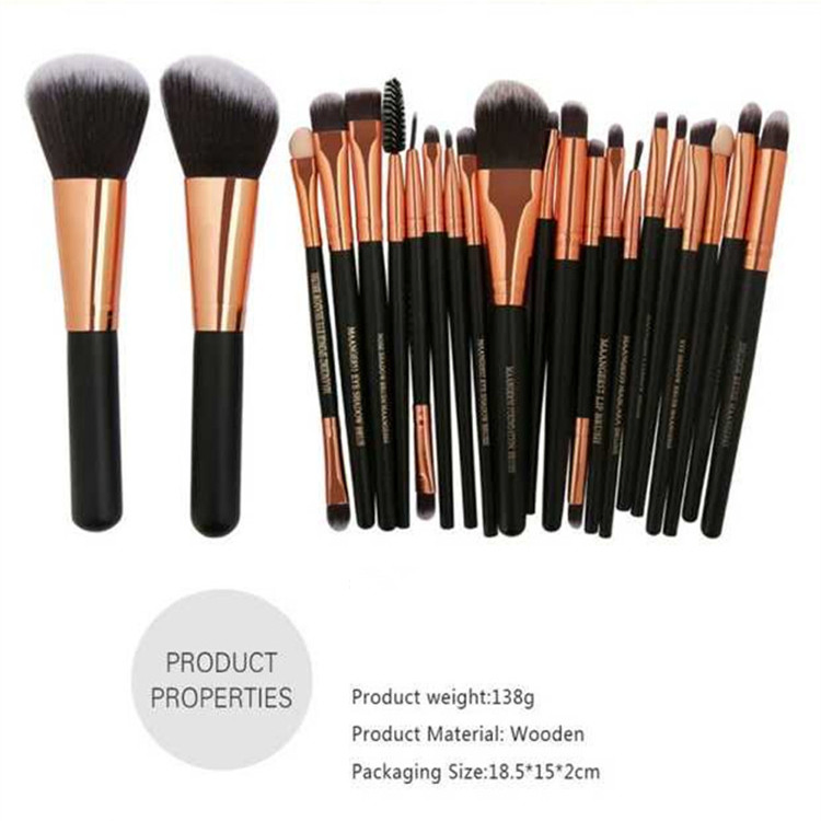 Professional 22PCS Makeup Brush Set Foundation Brow Bronzing Eye Shadow Liner Cosmetics Brush Kit