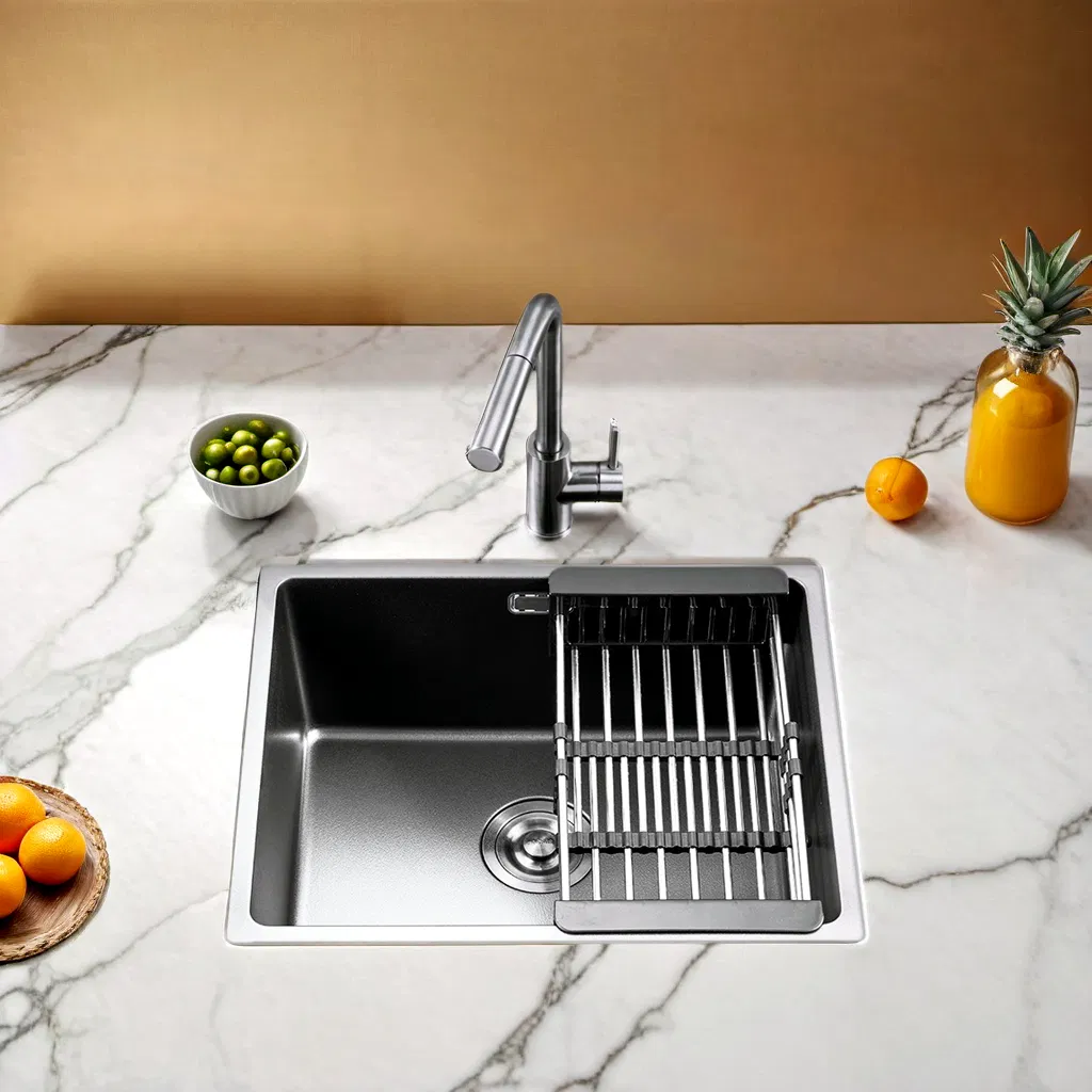 European Design High Quality 304 Stainless Steel Undermount Kitchen Press Sink