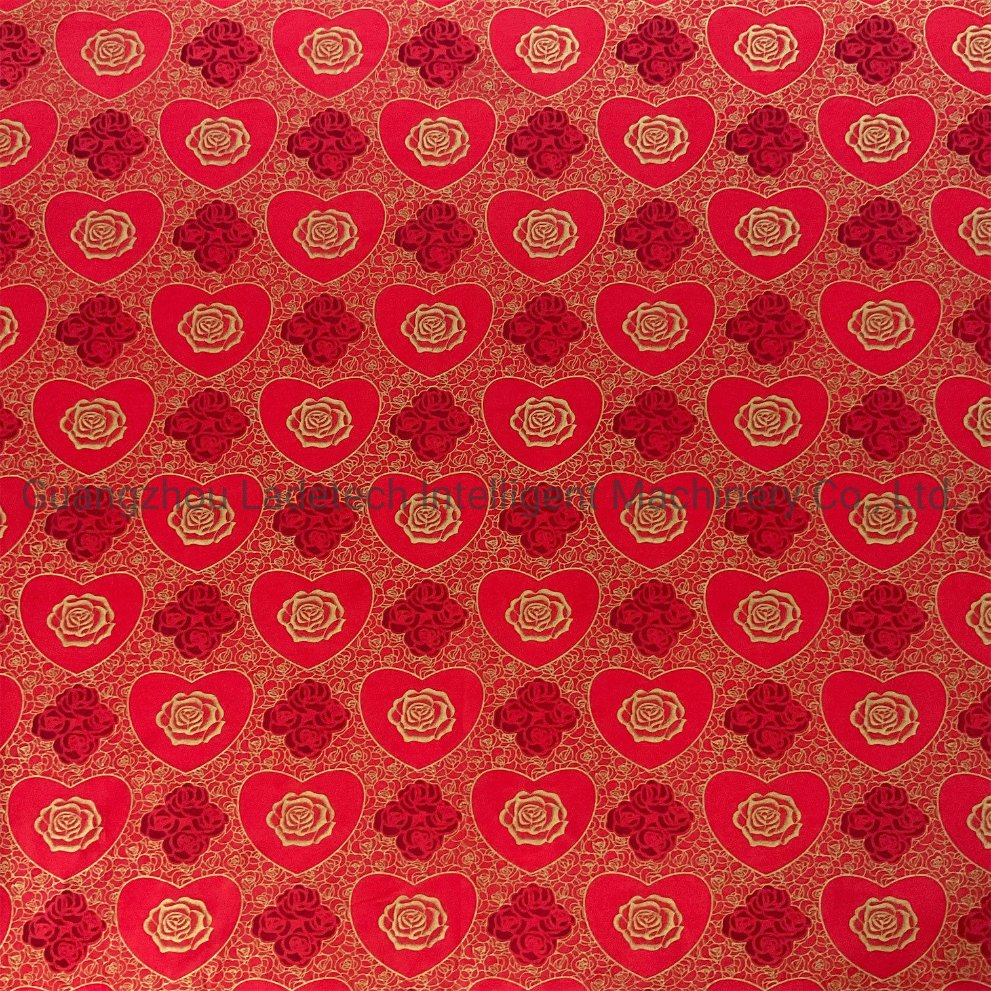 High Quality Red Color 60-80 Grams Mattress Printed Polyester Tricot / Pongee Fabric