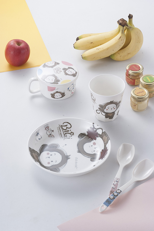 Детская кружка с крышкой, меламин, мультяшный дизайн