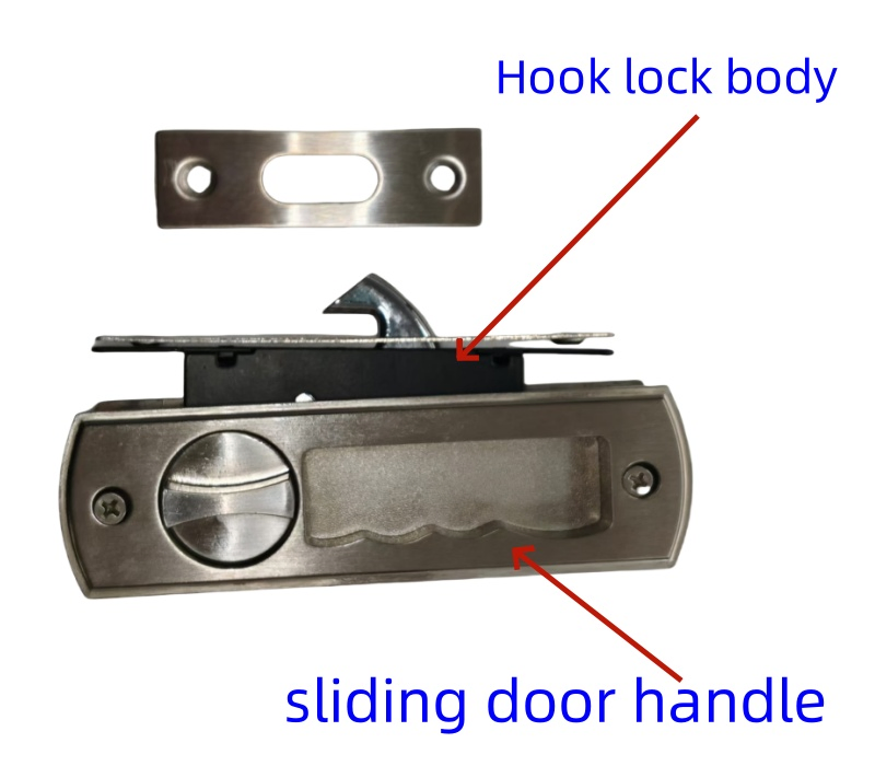 Sliding Folding Cupboard Hidden Concealed Door Steel Lock Set with Key Wooden Hook Door Lock for Aluminium Glass Cabinet Door