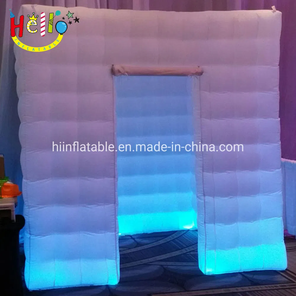 White Luminous Inflatable Bubble Log Photo Cabin