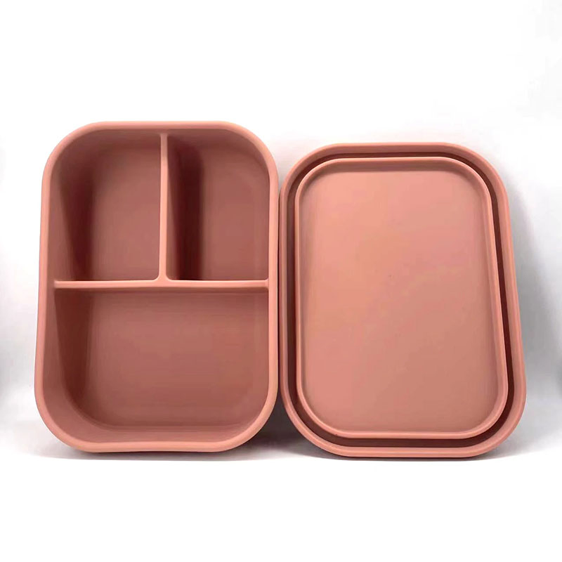 Hot Selling Anti-Fall Anti-Smell Portable Silicone Compartments Heatable Refrigerated Lunch Container