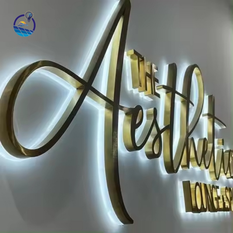 Advertising Illuminated Light Channel Letter Custom Logo Acrylic Outdoor 3D LED Signage