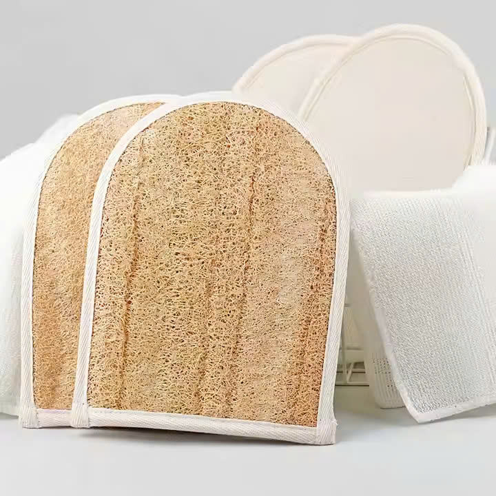 Natural Environmentally Friendly Cotton and Linen Bath Scrubber/Exfoliating Bath Glove