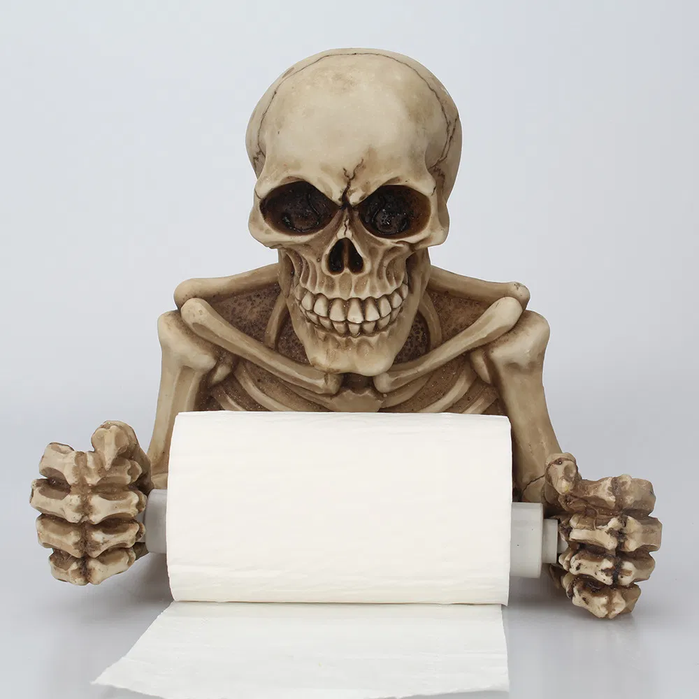 Держатель для туалетной бумаги «Череп» на стену