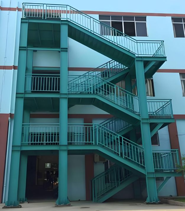 Multi-Story Steel Staircase and Ramps/High Intensity/with Professional Design