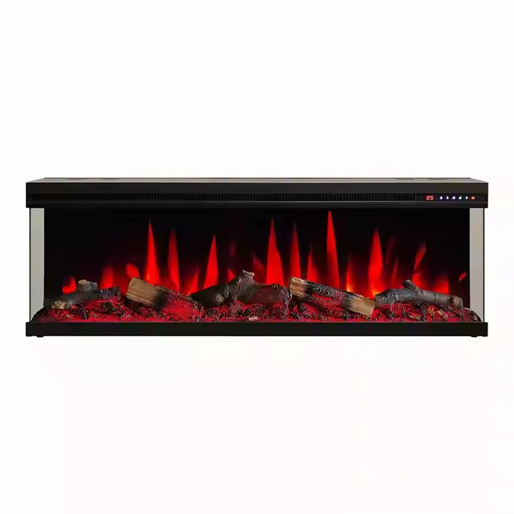 Glass LED Wall Home Appliance Home Furniture 3 Sided Electric Fireplace