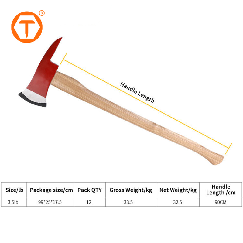 Wholesale Red Hatchet Heads Wood Handle Firefighter Fire Hatchet Axe