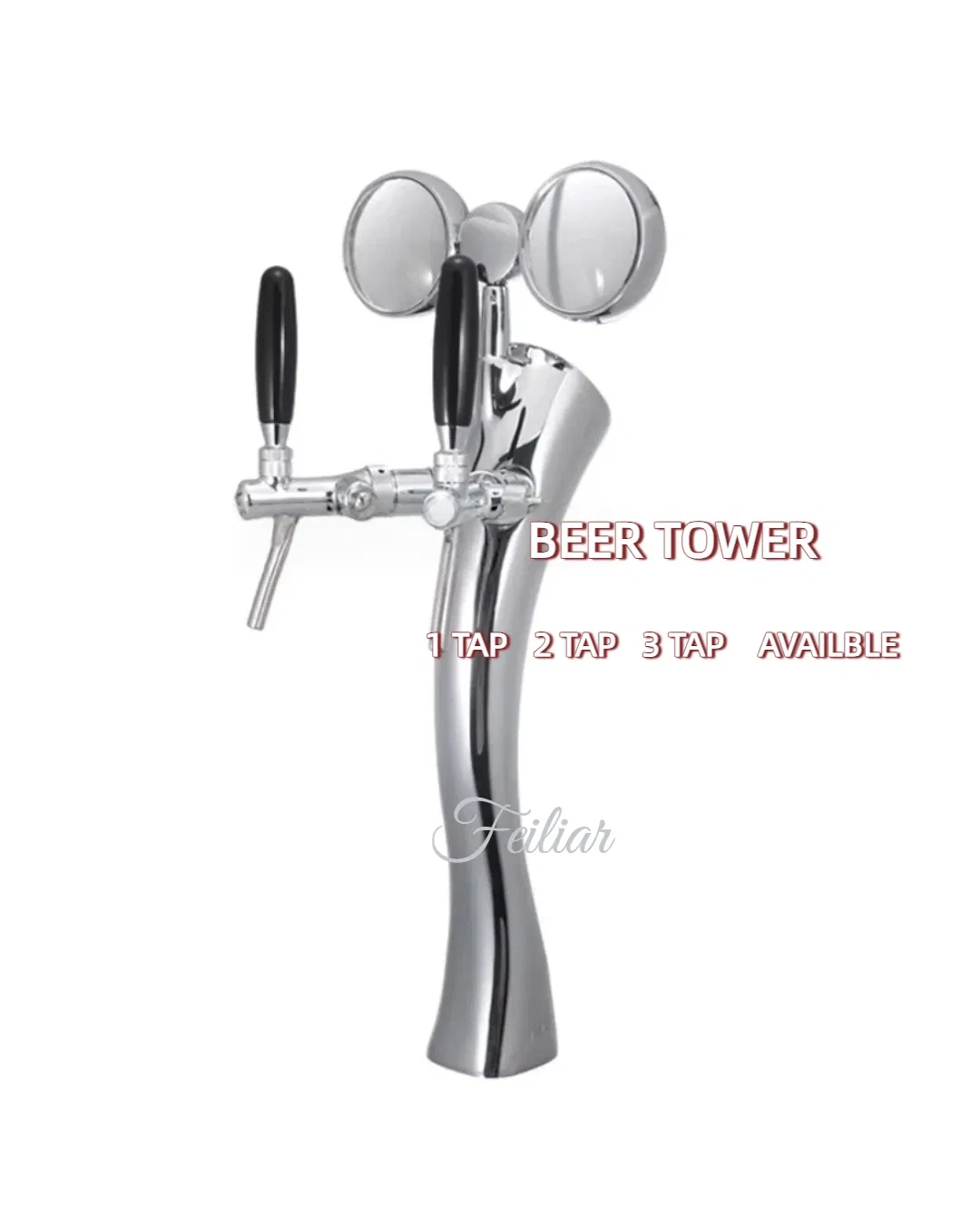 Stainless Steel Draft Beer Tower 3 4 5 Tap Adjustable Tap Availble