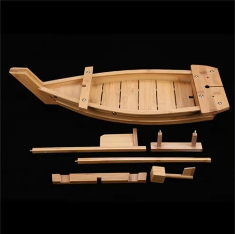 Custom Wood Japanese Sushi Boat for Restaurant Sushi Decoration