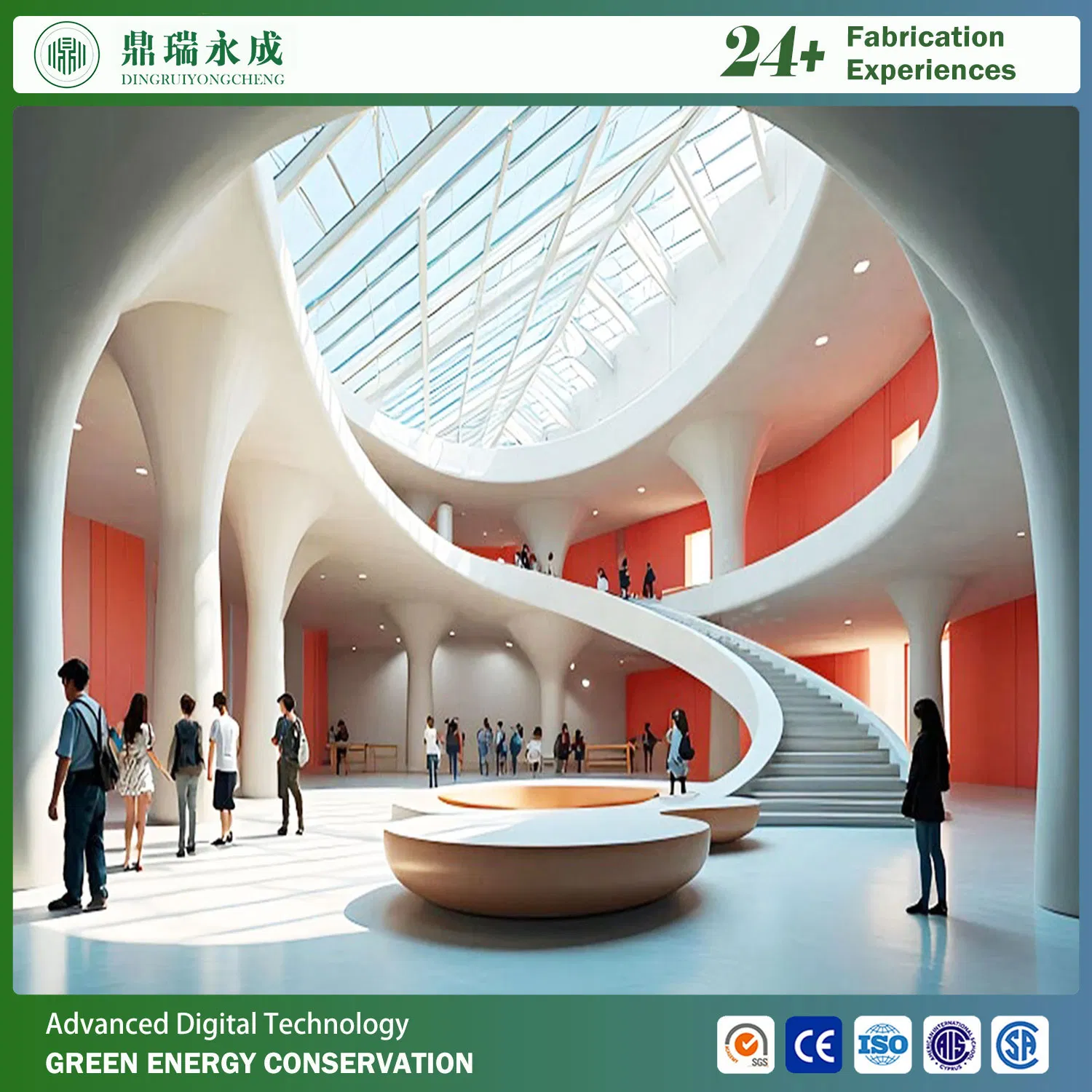 High Quality Reliable Sturdy Steel Stairs with Handrails