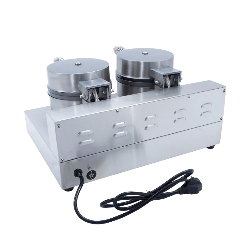 Commercial Stainless Steel Two Plate Electric Waffle Maker with CE