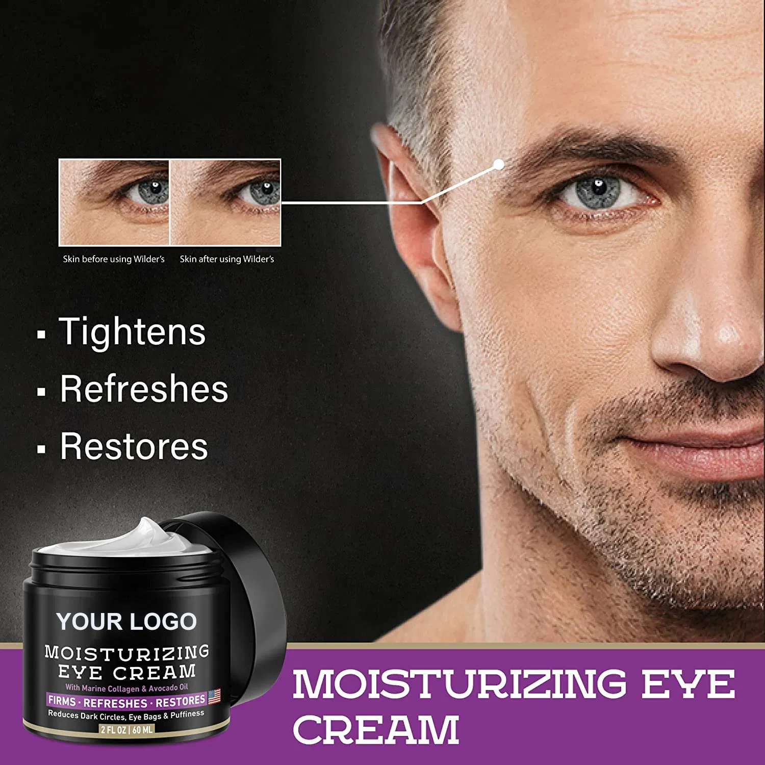 Beauty Cosmetics Skin Care Moisturizing Remove Dark Circles Men's Eye Cream