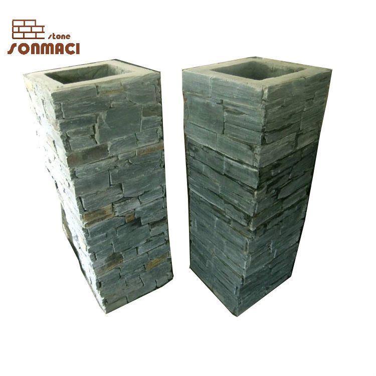 Natural Yellow Stone Veneer Column Pillar