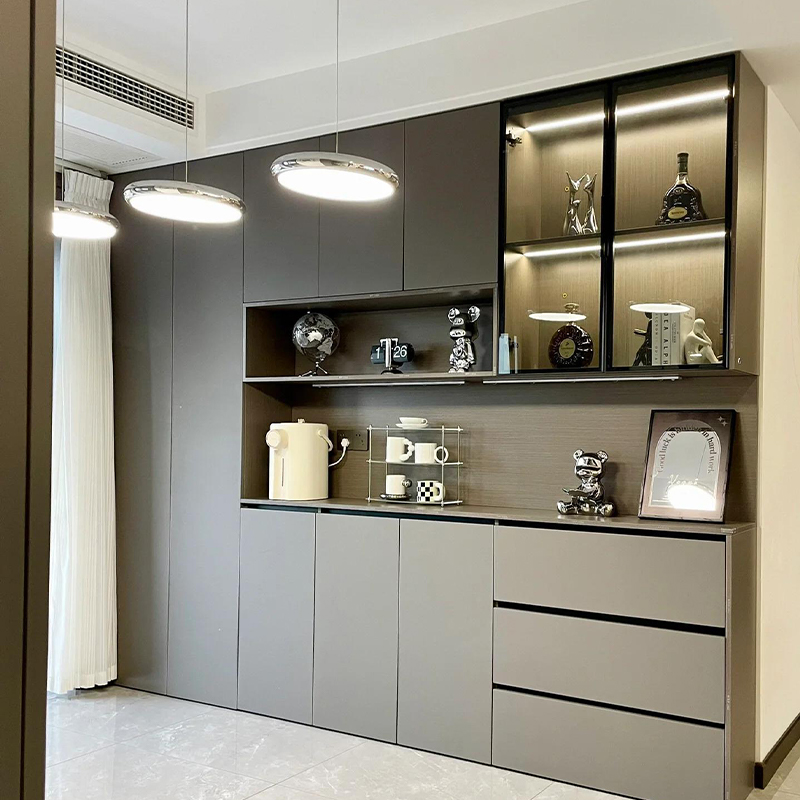 Шкаф буфет для столовой винный боковой деревянный