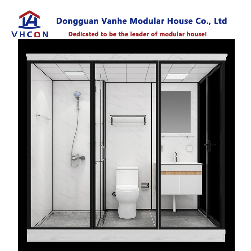 Economical Glass Door Shower Unit Complete RV Prefabricated Big Modern Portable Sink Toilet Prefab Modular Bathroom Pods for Sale