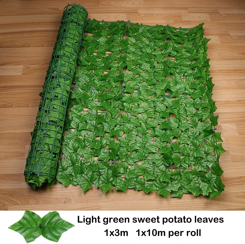 Synthetic Leaf Plastic Garden Privacy Hedge Outdoor Anti-UV Artificial IVY Fence