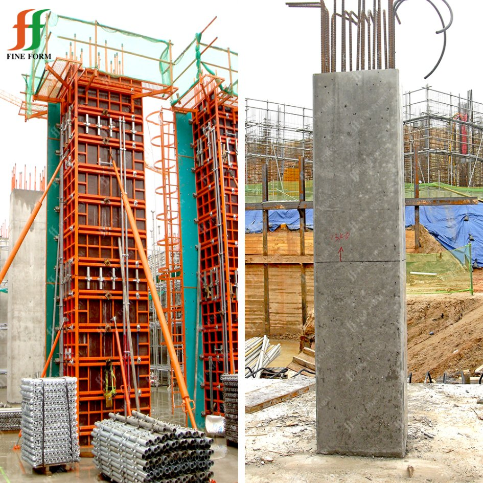 Fineform Customized Quality-Assured Cost-Effective Reusable Shuttering Column Wall Formwork for Construction