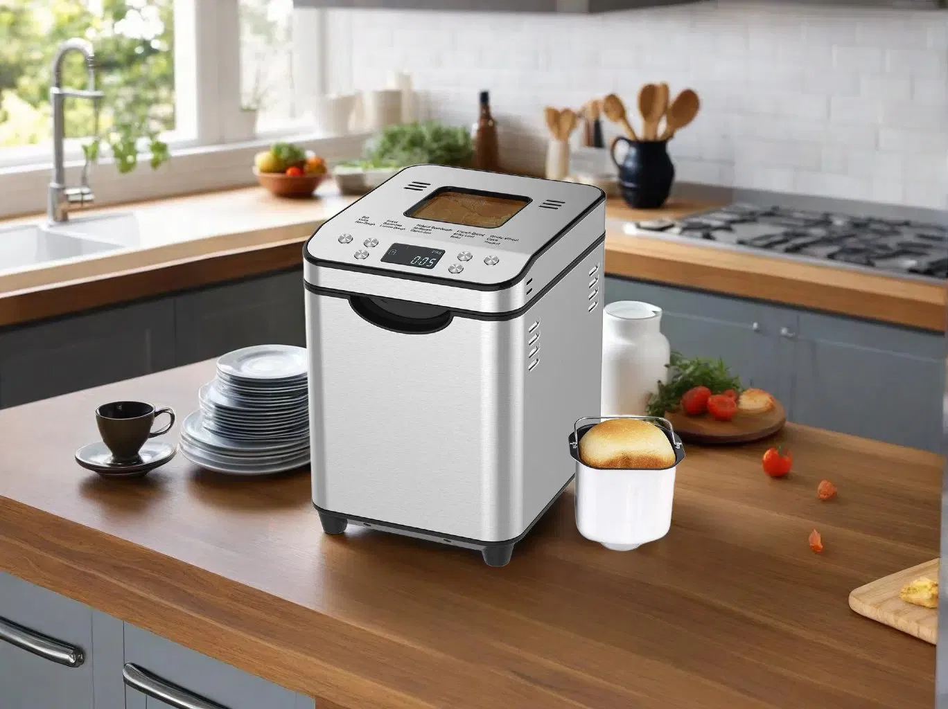 Premium Automatic Bread Maker with Customizable Settings for Fresh Homemade Loaves