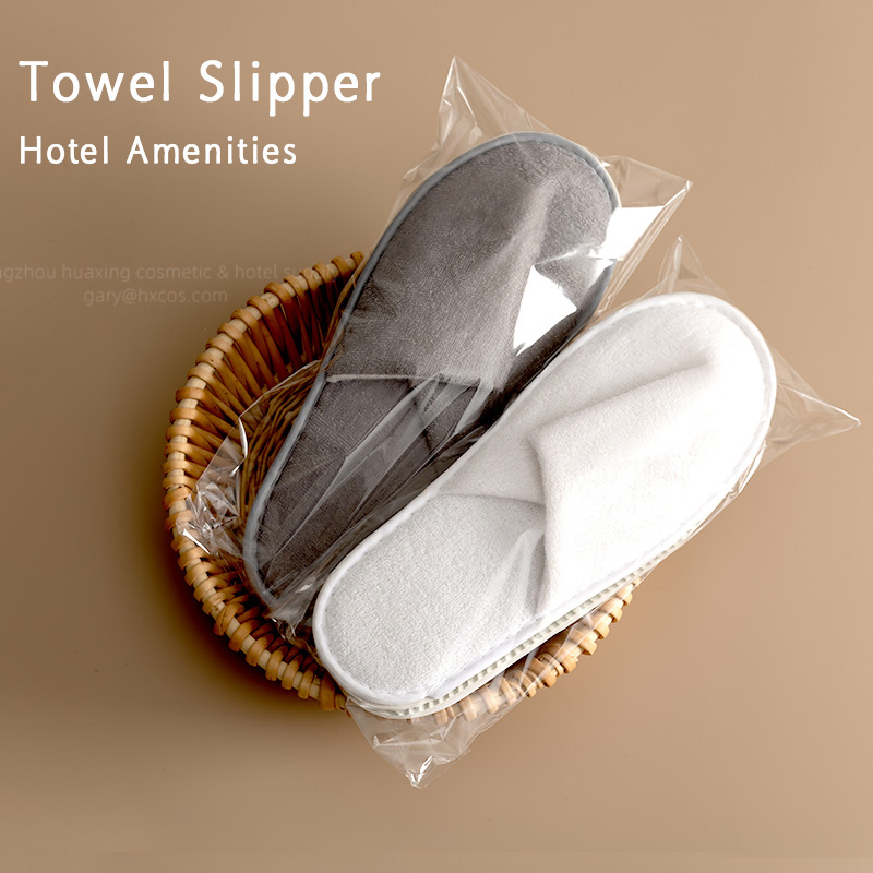 Premium Quality Cotton Towel Disposable Hotel Slipper Support Private Logo and Design