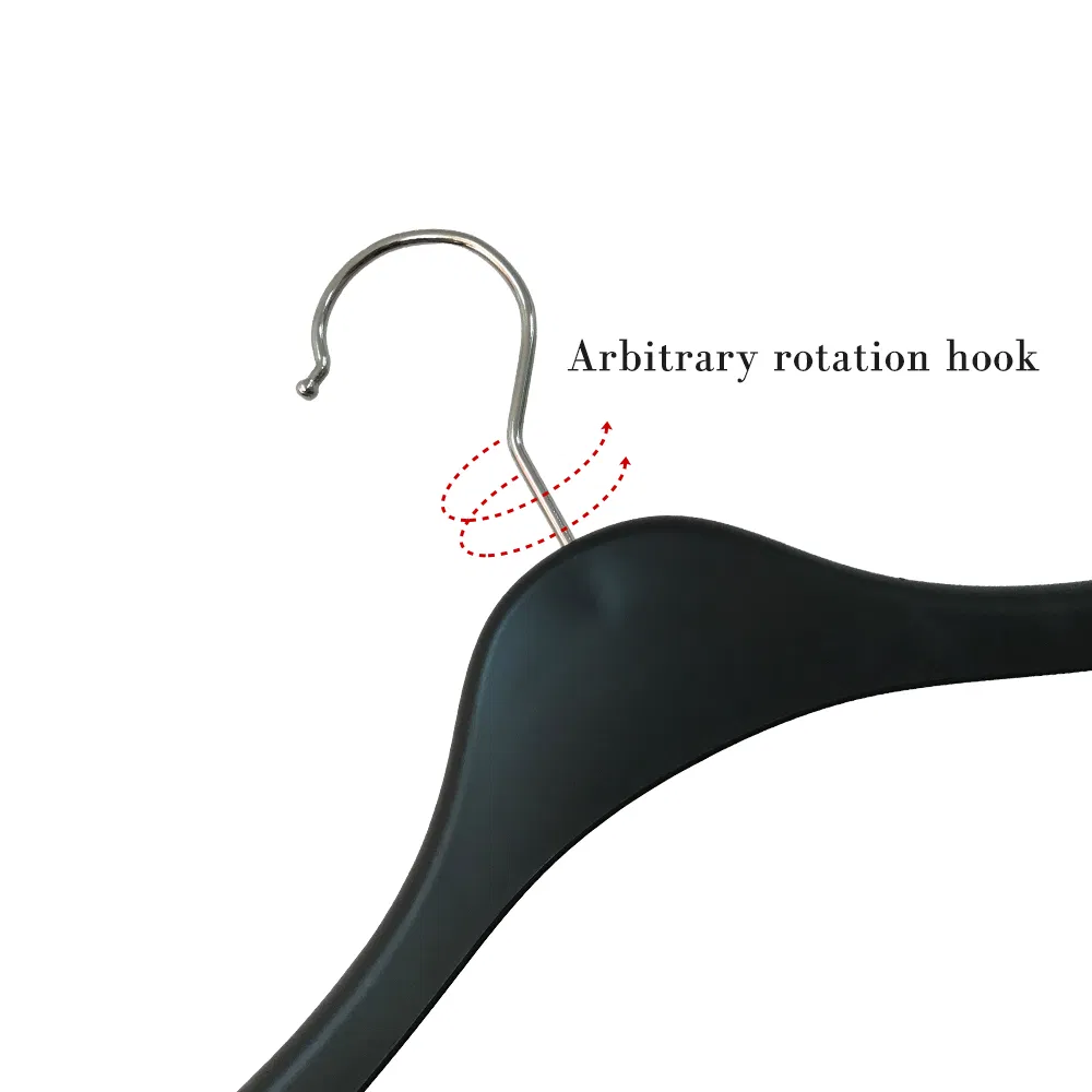 Garment Usage Material Friendly Cheap Black Plastic Clothes Hanger