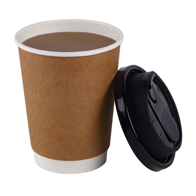 Двухслойные бумажные стаканы для кофе и чая, 12 унций