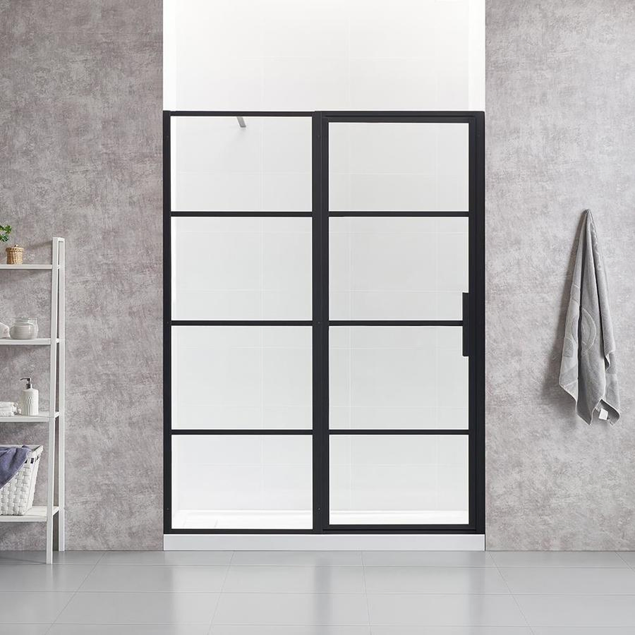 Customized Tempered Glass Black Shower Enclosure Smoked Glass Bathroom Doors