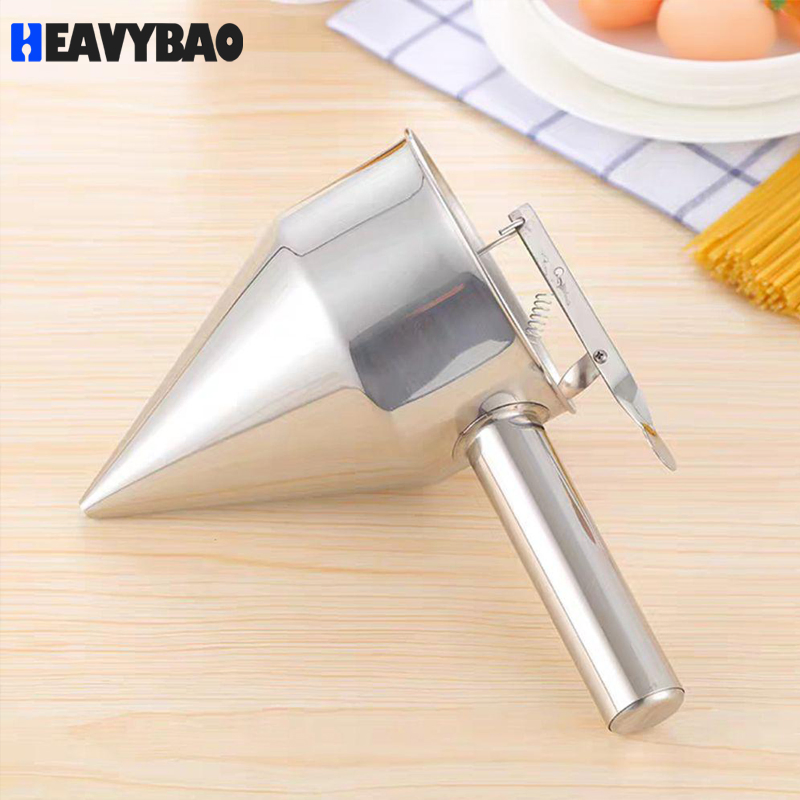 Heavybao Durable Stainless Steel Kitchen Funnel Ideal for Transferring of Spices Liquid