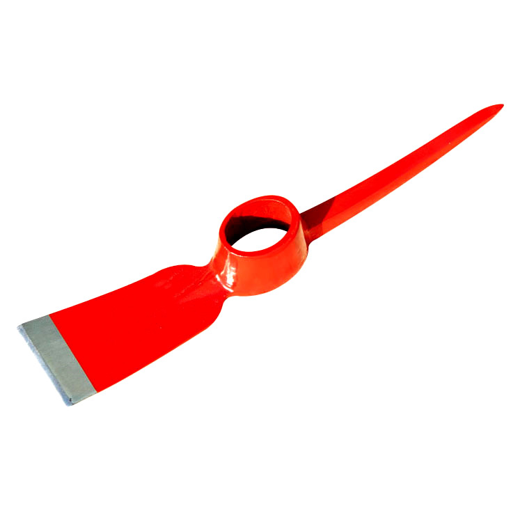 Red Color Painted Steel Pickaxe Wood Handle Steel Pick Pickax