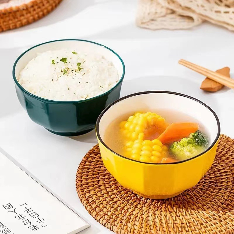 Food Bowl Salad Color Glaze 5"5.5"6"Porcelainware Stoneware Ceramics Tableware