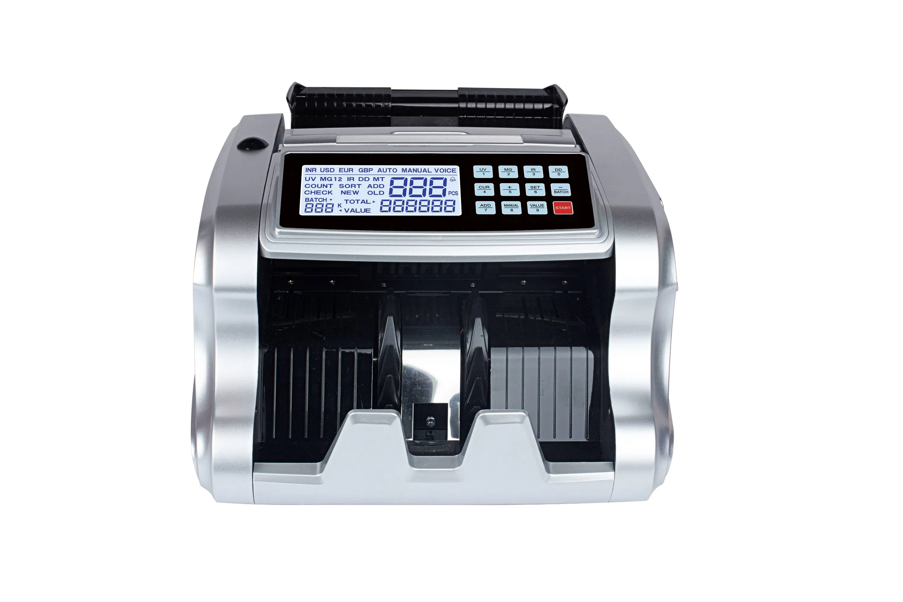 Cash Counter with UV Mg IR Dd Detections 2 Display Bill Counter Money Counting Machine Banknote Counter Currency Counting Machine