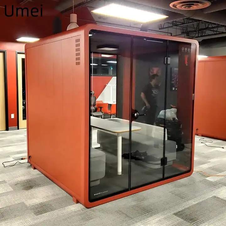 Tempered Glass Quiet Working Portable Soundproof Office Booth