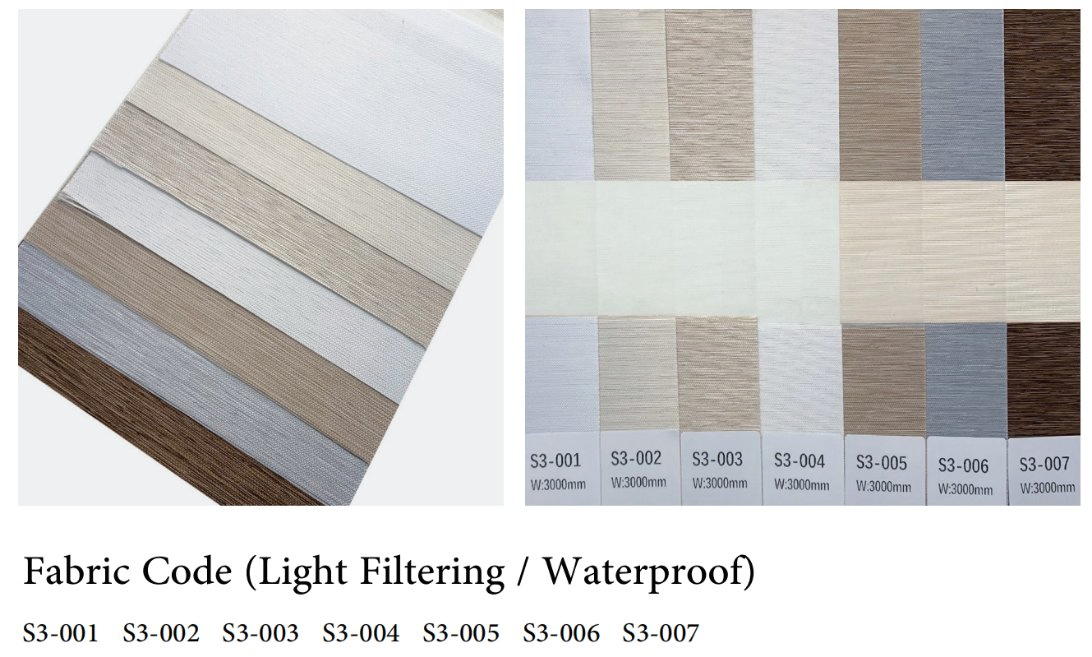 Sisheng Light Filtering Zebra Blinds for Bedroom with Cordless S3