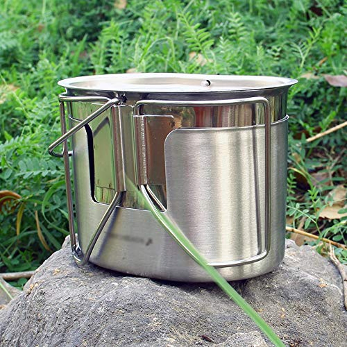 Stove Canteen Cup Hanging Pot Outdoor Backpacking Hiking Picnic Camping Cookware Set