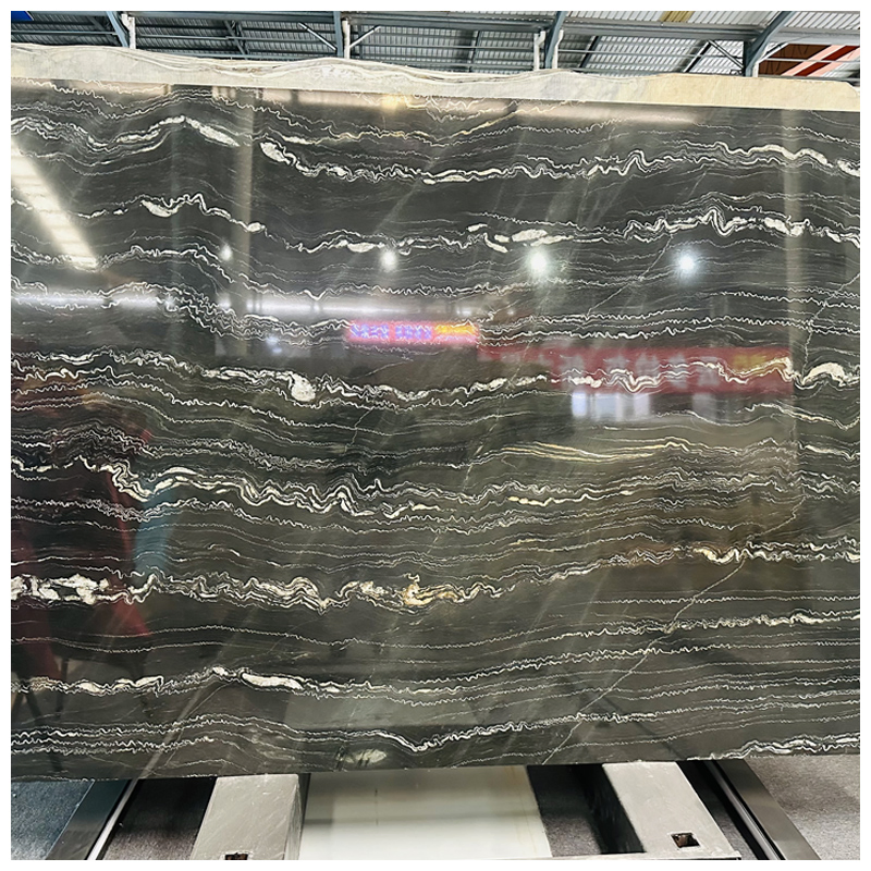 Brazilian Black and Gold Tropical Storm Quartzite Slabs