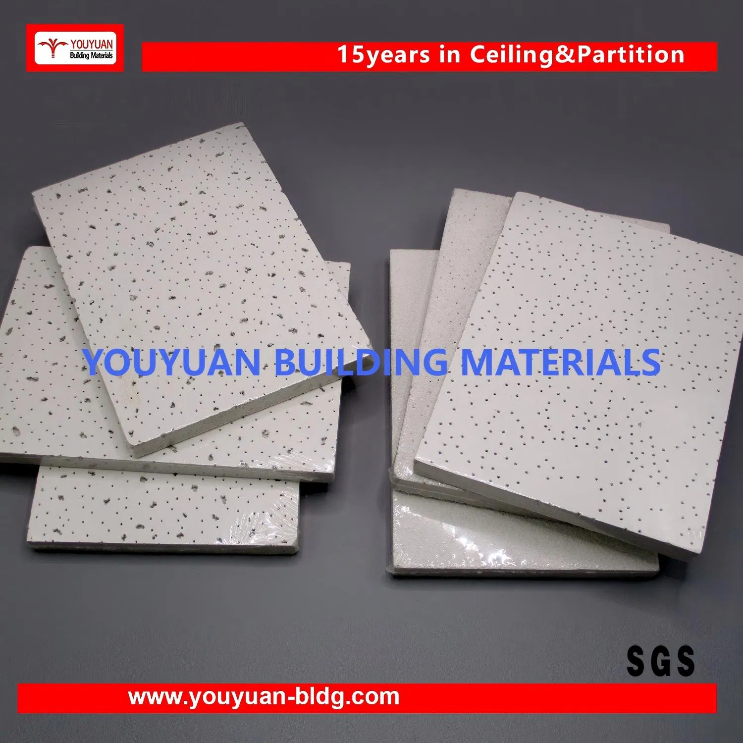 New Types of Pop Ceiling Design Mineral Fiber Board
