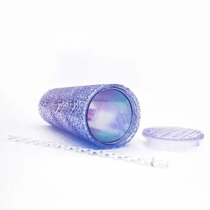 Бутылка для напитков 24oz с двойными стенками и соломинкой