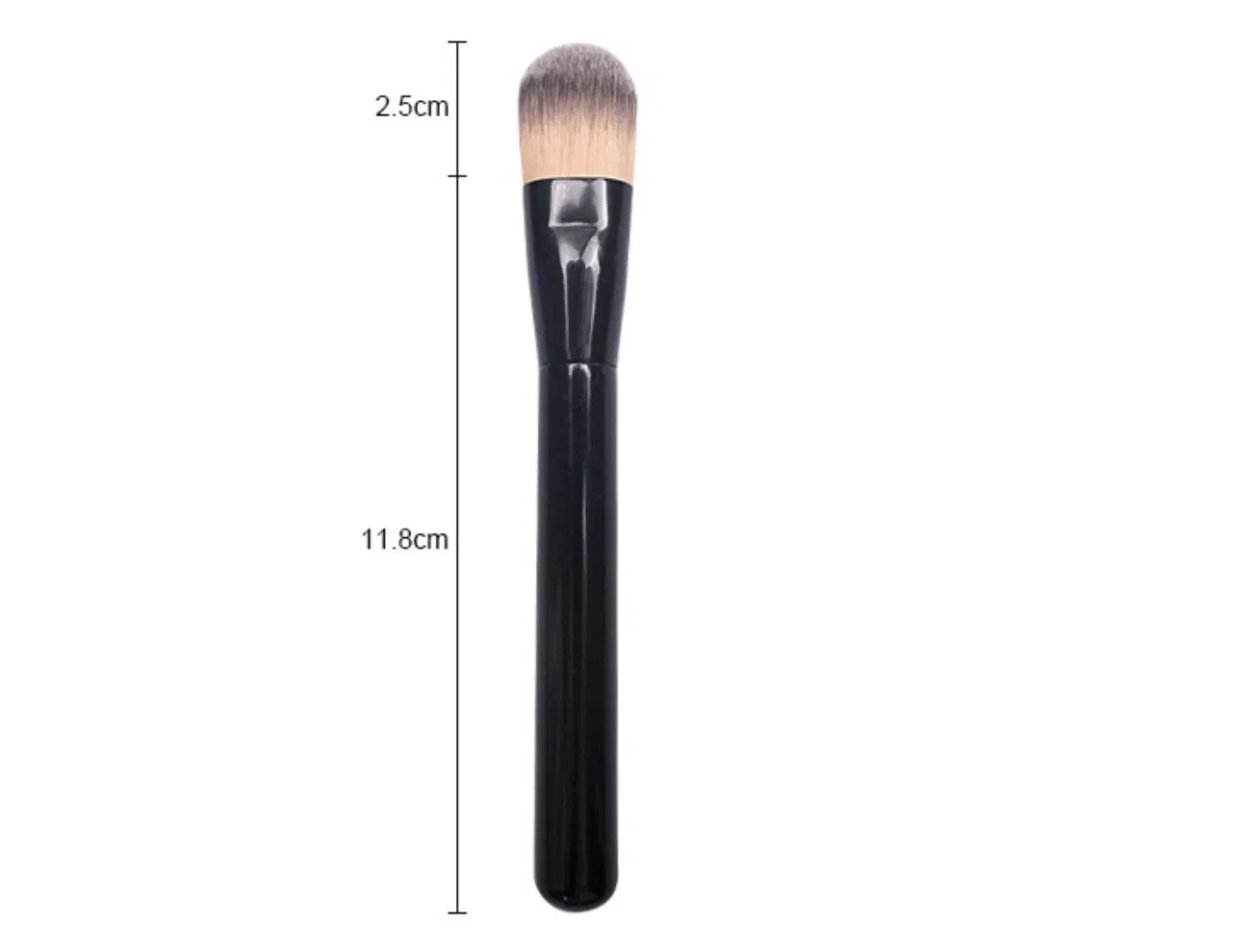 Wholesale Black Wood Handle Angled Concealer Brush Facial Mask Brush Makeup Foundation Brush